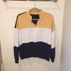 LA hearts quarter zip sweater